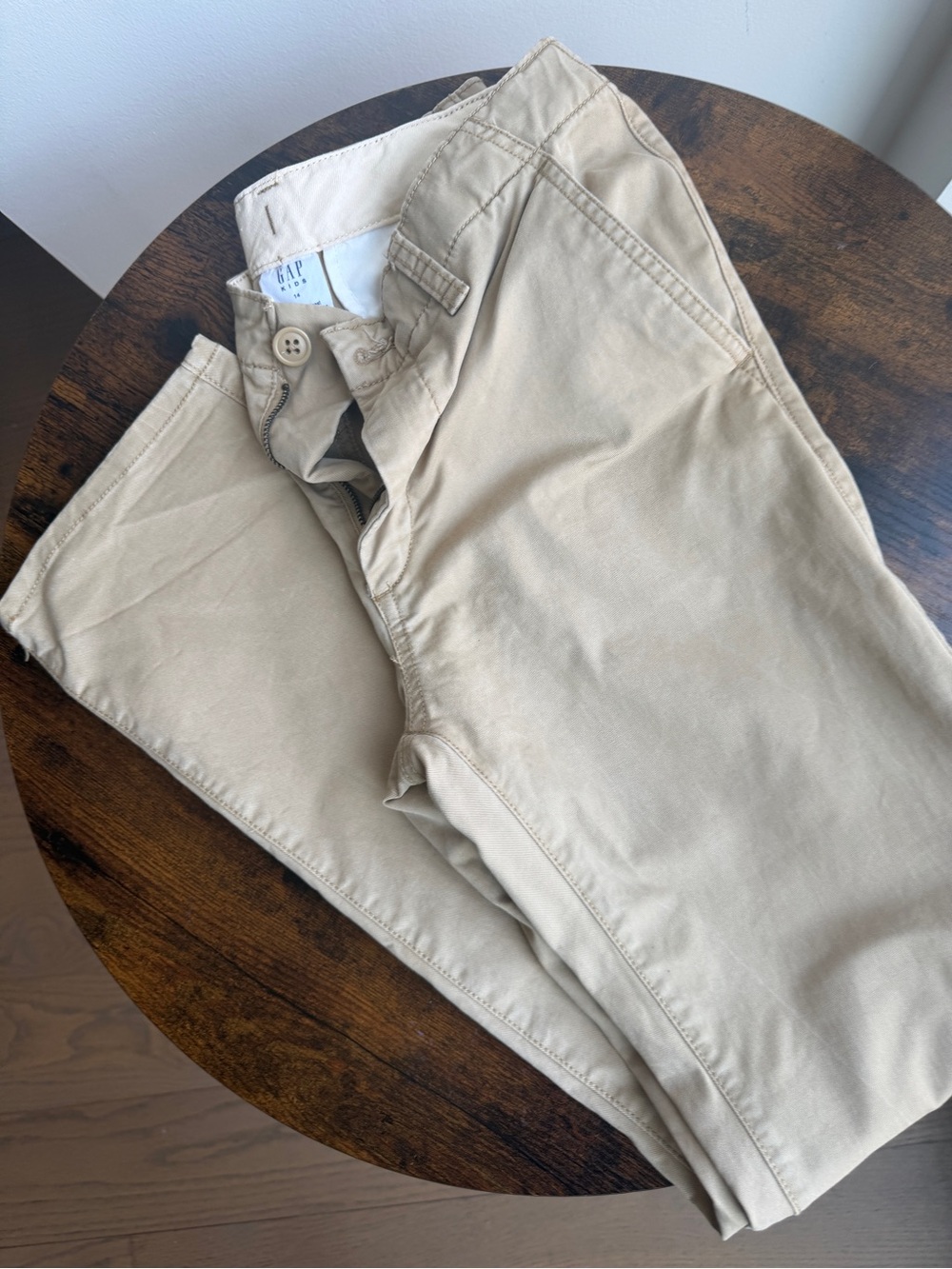 Gap Kids Boys Khaki Chino Pants Beige School Uniform Size 14